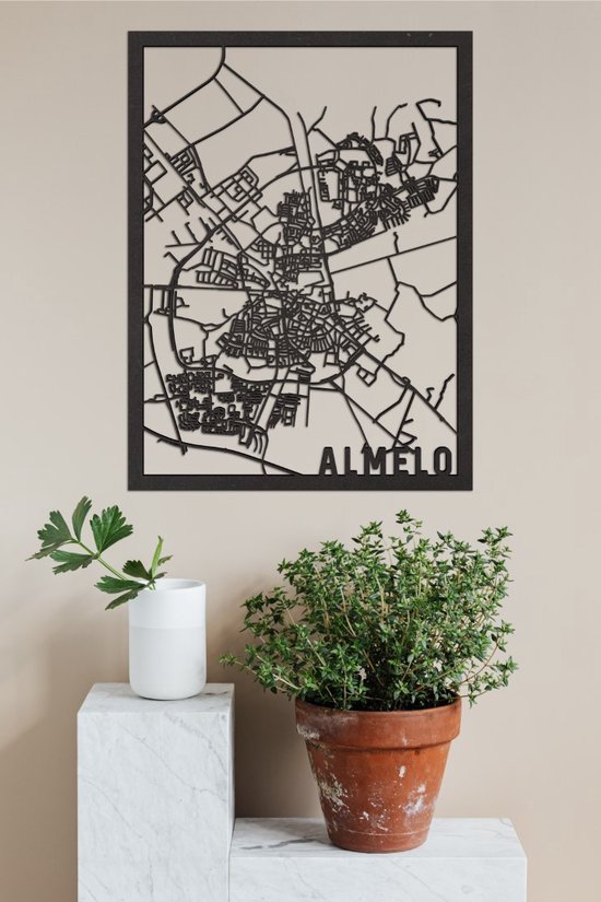 Houten Stadskaart Almelo