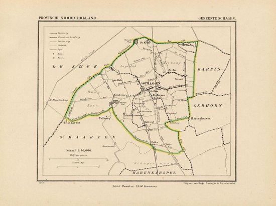Historische kaart Schagen